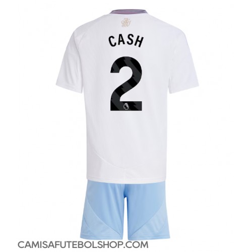 Camisa de time de futebol Aston Villa Matty Cash #2 Replicas 2º Equipamento Infantil 2024-25 Manga Curta (+ Calças curtas)